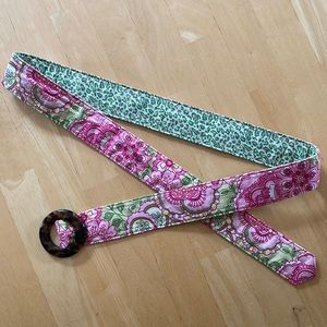 Vera Bradley 43” fabric paisley and cheetah print Belt